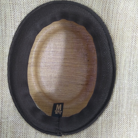 ANPA Handmade Men's  Brown/Tan Braided Leather Band Breathable Panama Style Hat - Picture 7 of 7